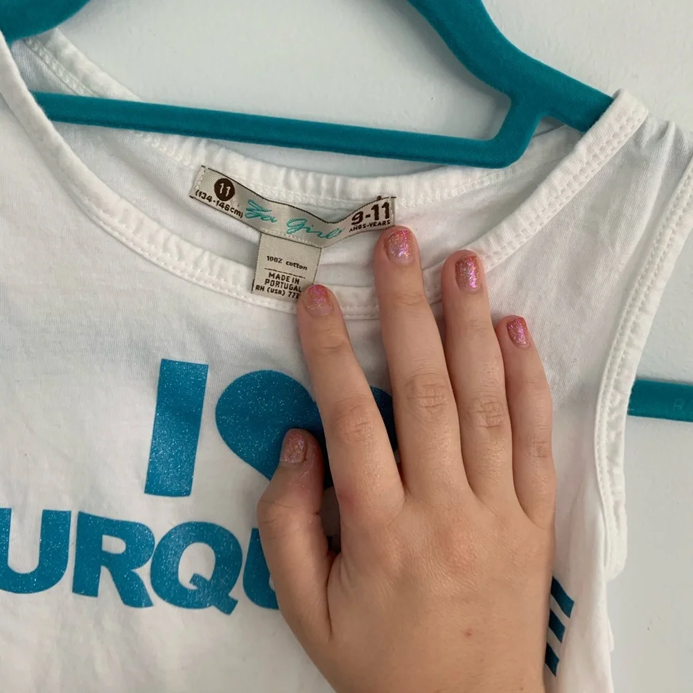 Y2k Zara turquoise tank